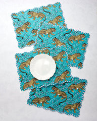 Bagheera - Placemats Set of 4 - Turquoise