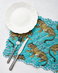 Bagheera - Placemats Set of 4 - Turquoise