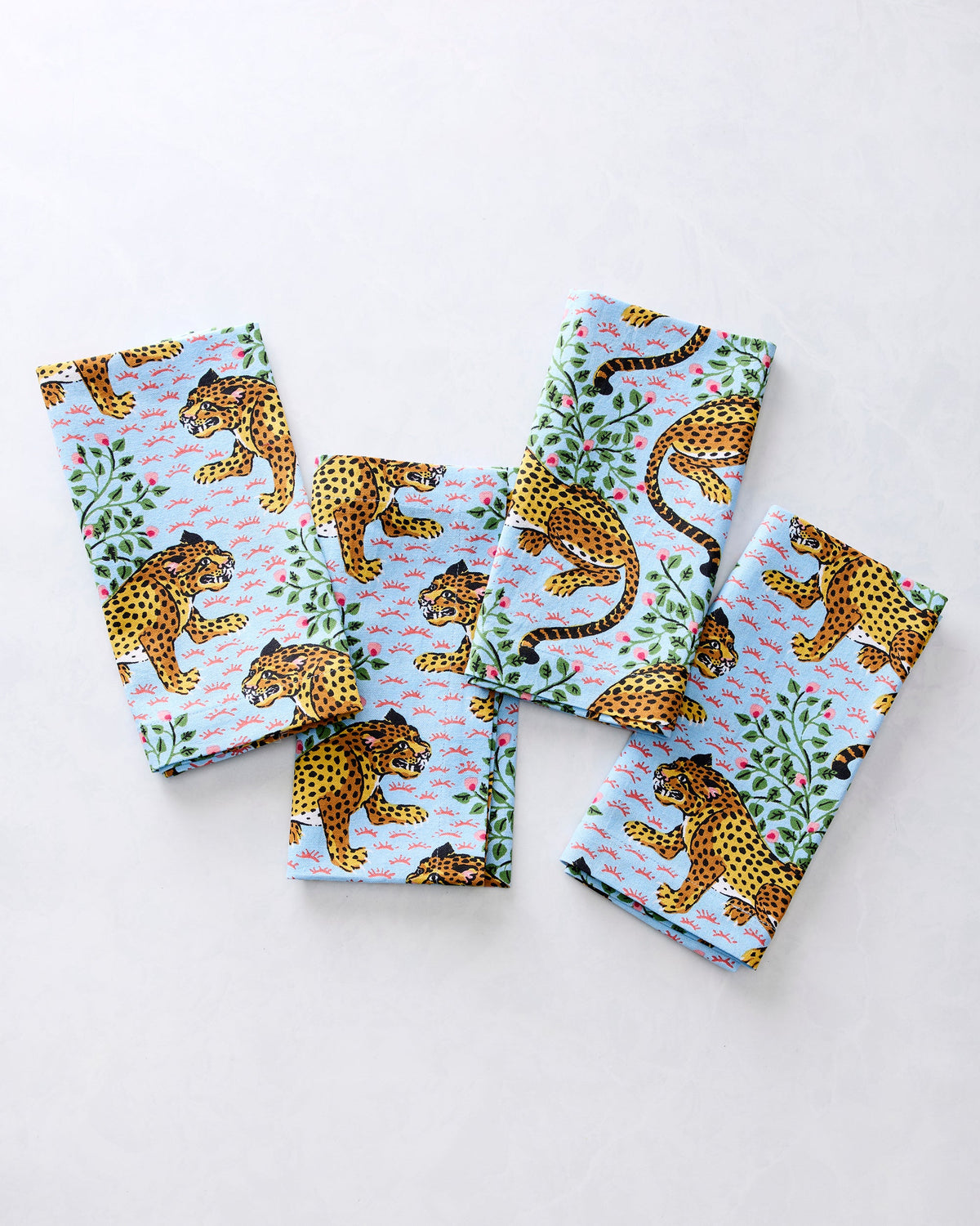 Bagheera - Dinner Napkins Set Of 4 - Pale Blue