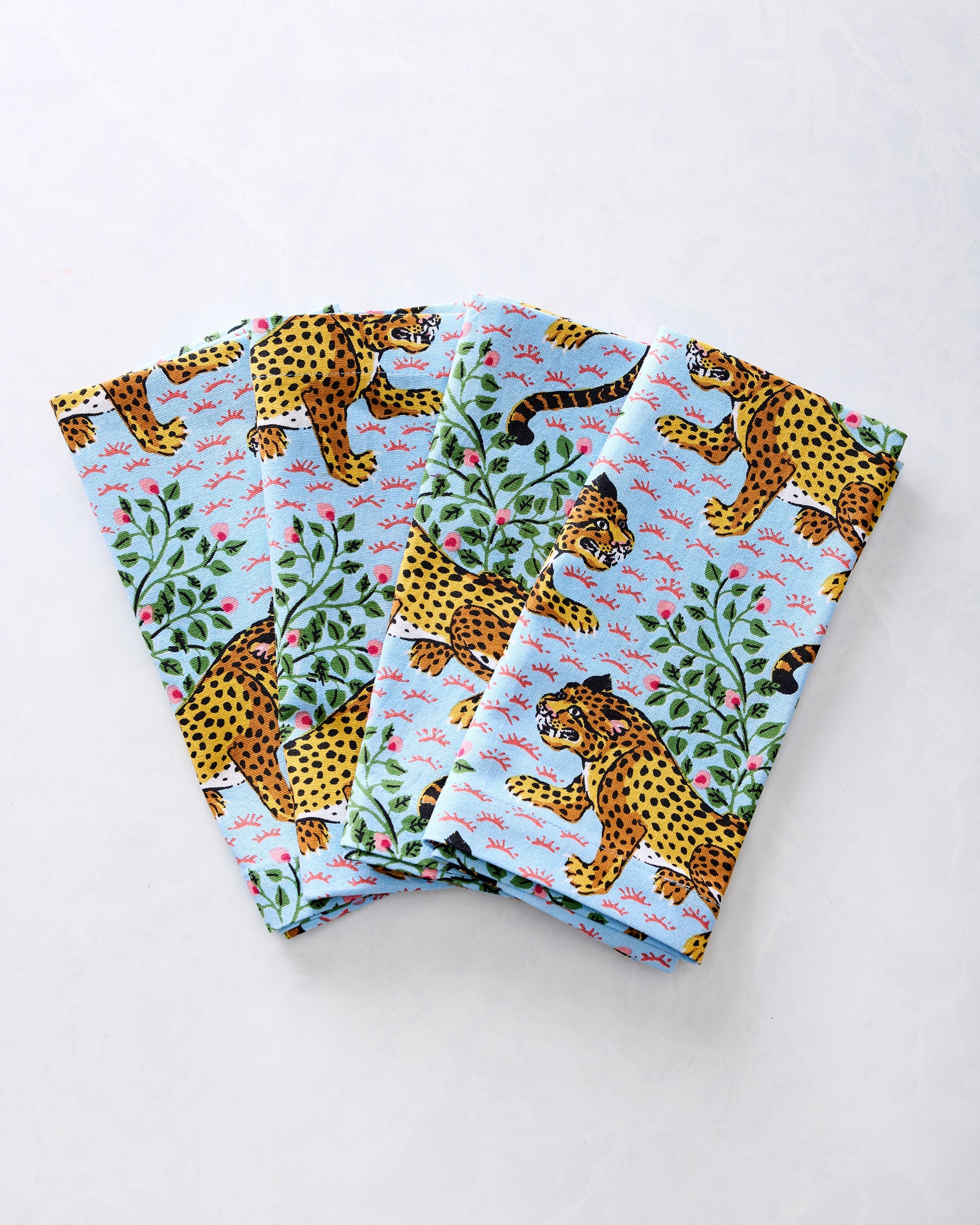 Bagheera - Dinner Napkins Set Of 4 - Pale Blue