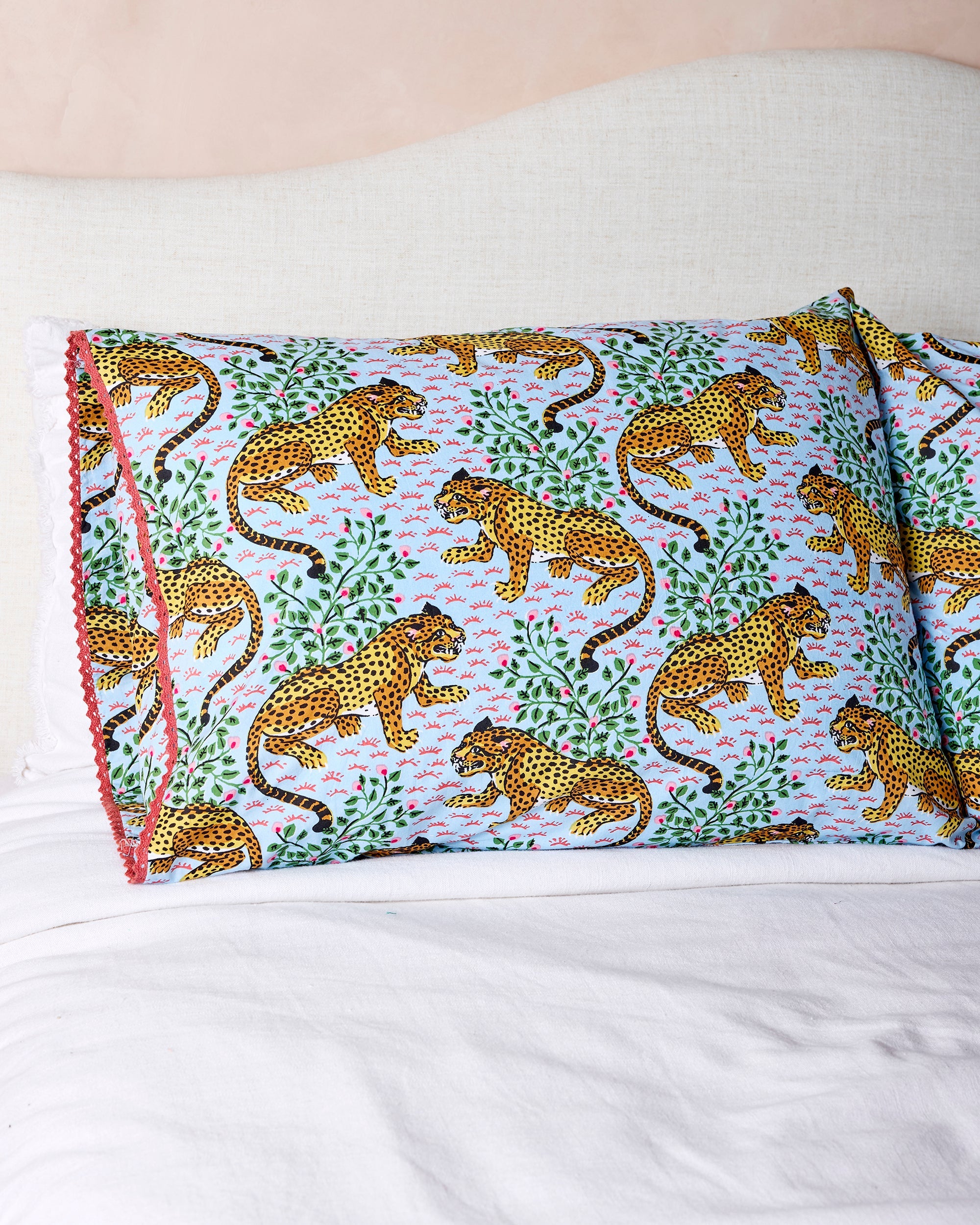 Bagheera - Set of 2 Pillowcase - Pale Blue