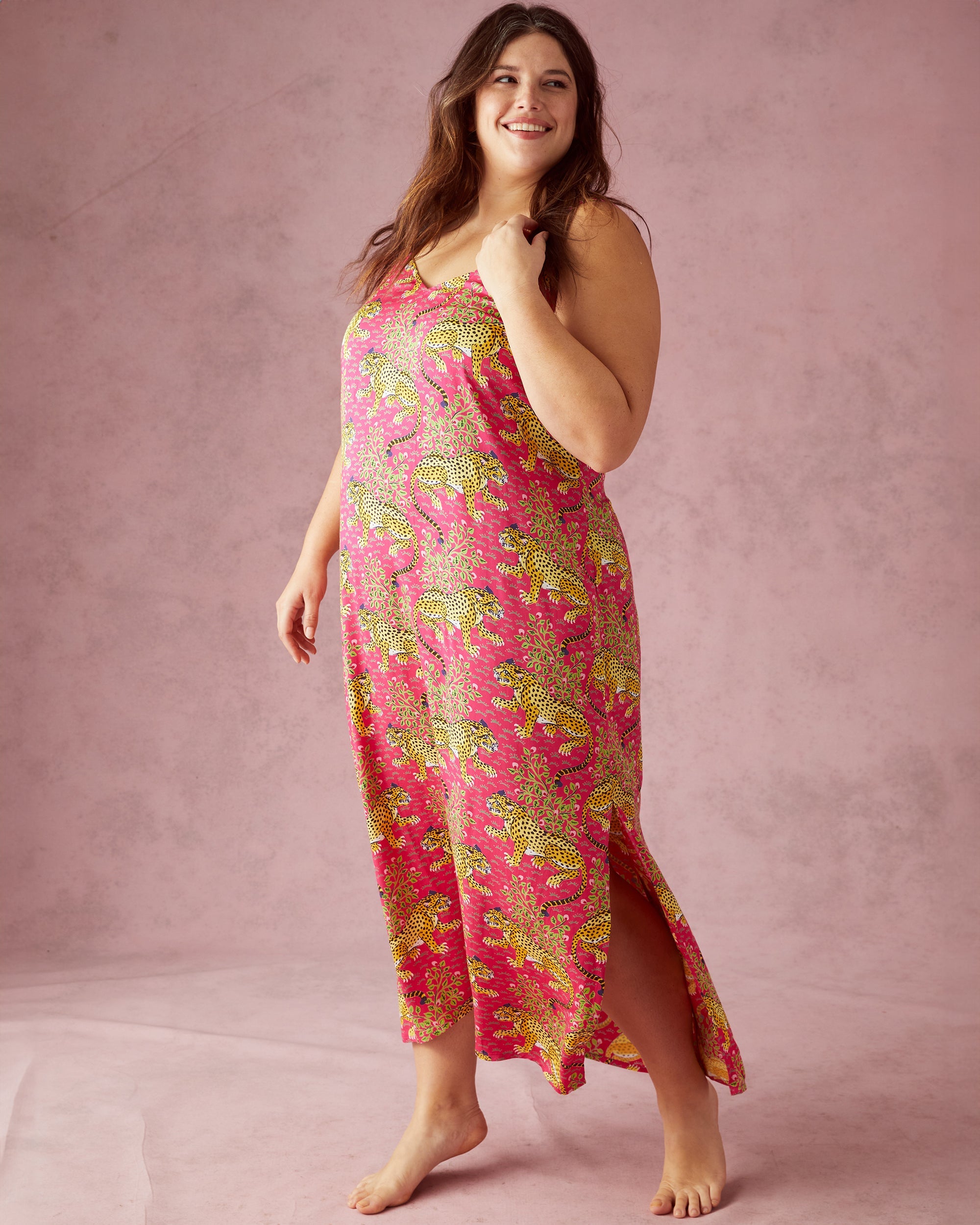 Bagheera - Eco Satin Chic to Sleep Nightie - Hot Pink