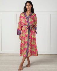 Bagheera - Eco Satin Robe - Hot Pink