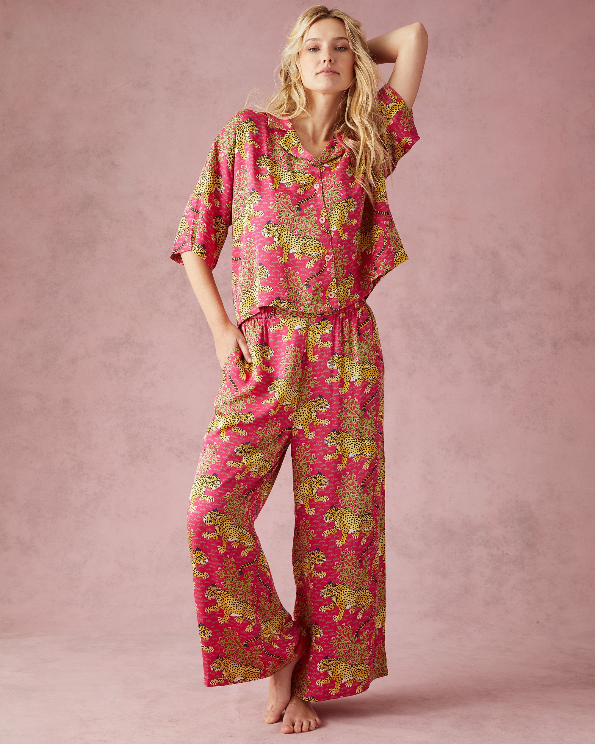 Bagheera - Tall Eco Satin Wildest Dreams Set - Hot Pink