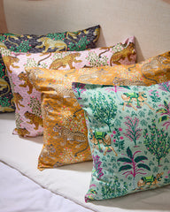 Camel's Courtyard - Eco Satin Pillowcase - Avocado