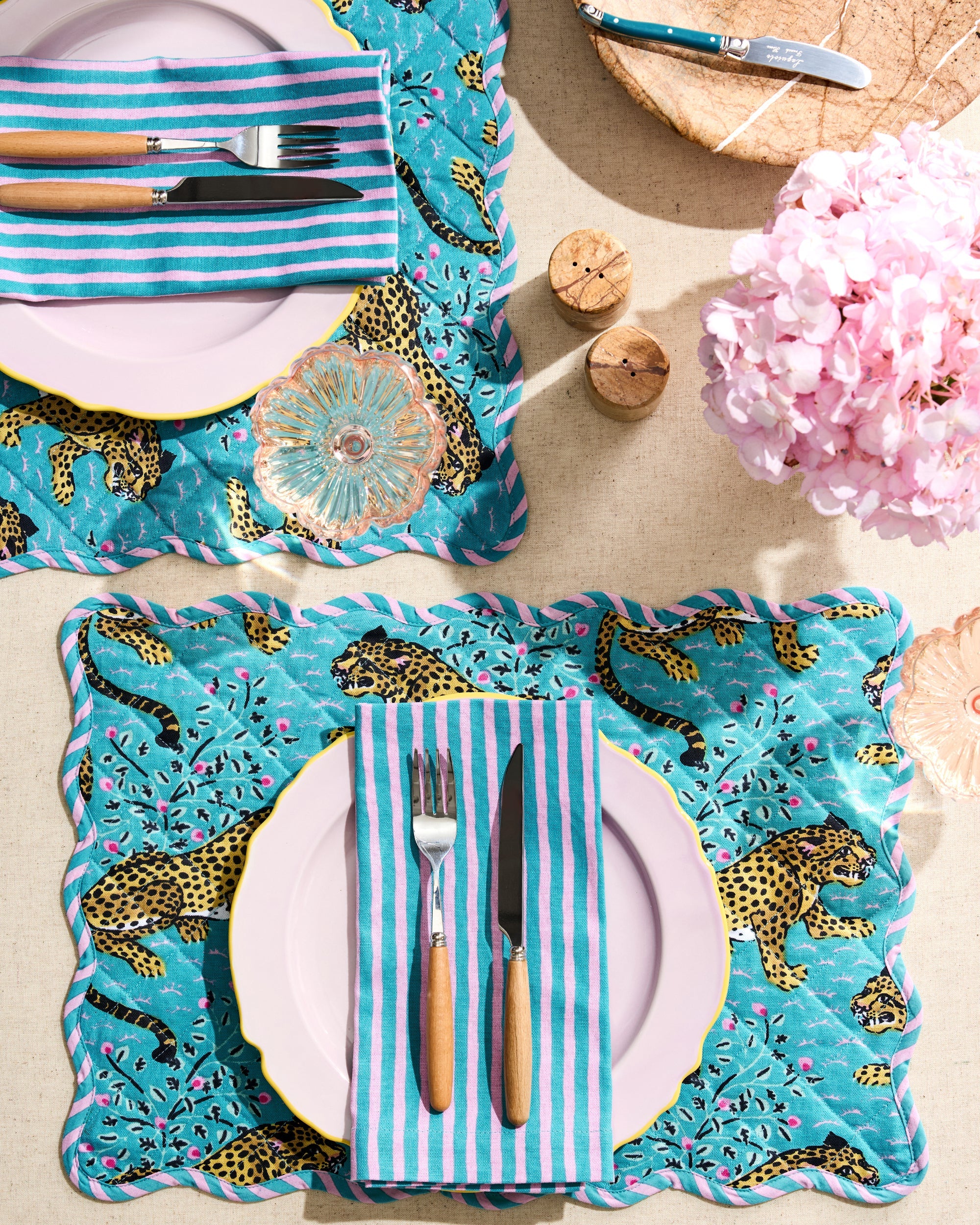 Bagheera - Placemats Set of 4 - Turquoise