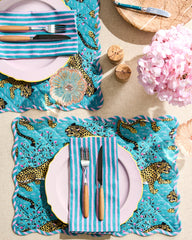 Bagheera - Placemats Set of 4 - Turquoise