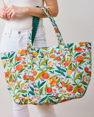 Butterfly Grove - Weekend Bag With Pouch - Soft Blue