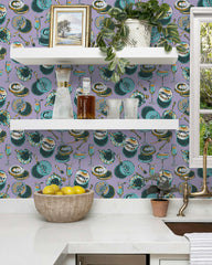 Champagne & Caviar - Peel & Stick Wallpaper - Lavender