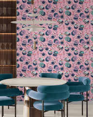 Champagne & Caviar - Peel & Stick Wallpaper - Pink