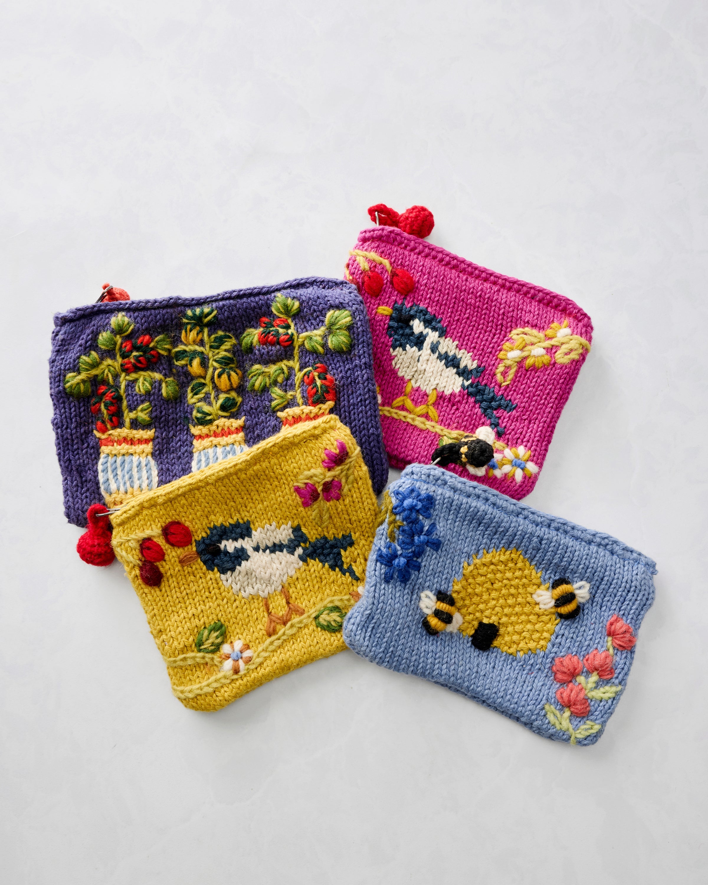 Bird & Blossom - Bird Pouch - Pink