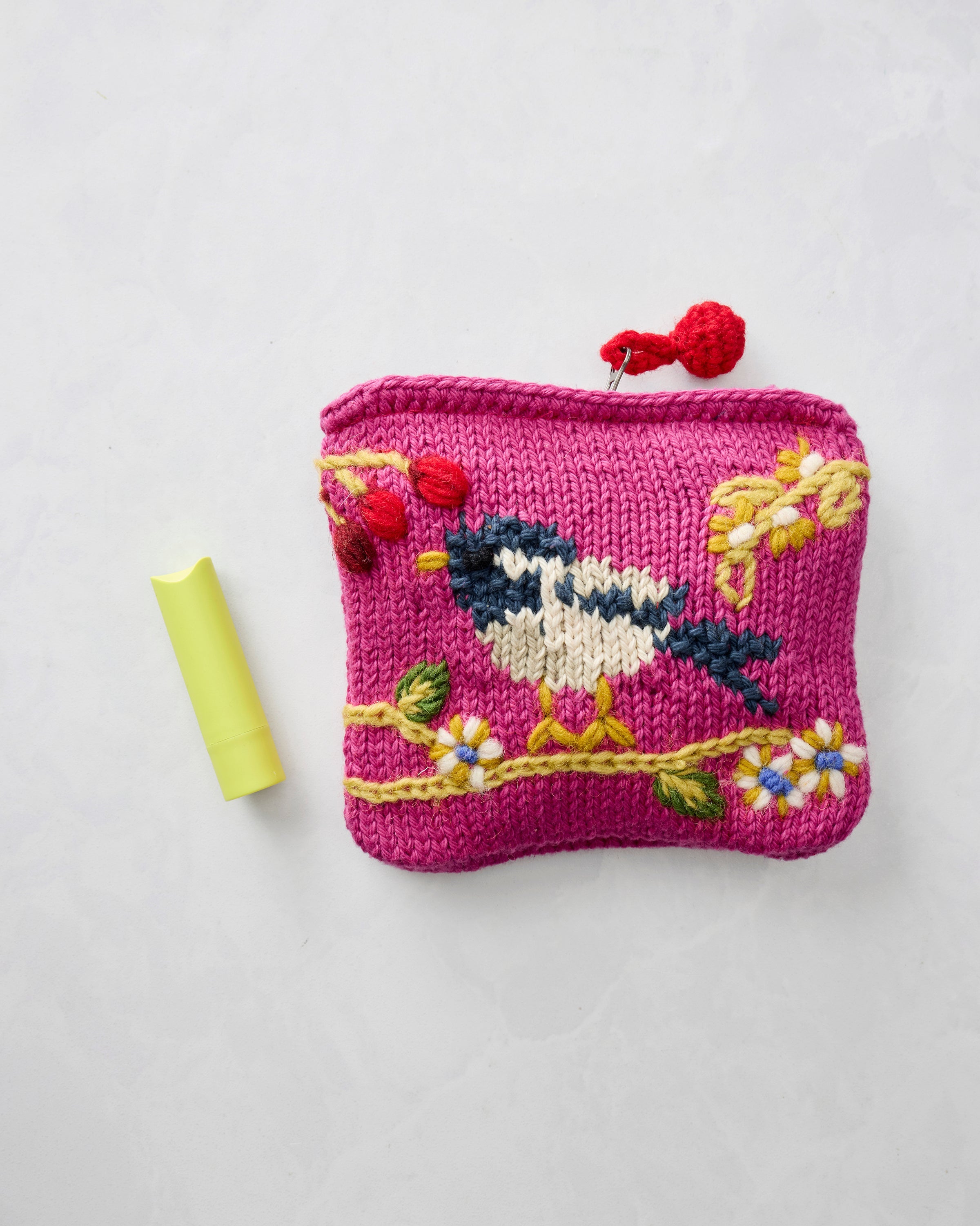 Bird & Blossom - Bird Pouch - Pink