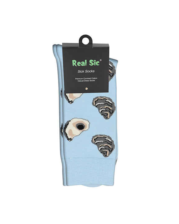 Blue Multi - Men's Oyster Socks - Real Sic
