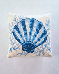 Blue Combo - Scallop Hook Pillow - Peking Handicraft