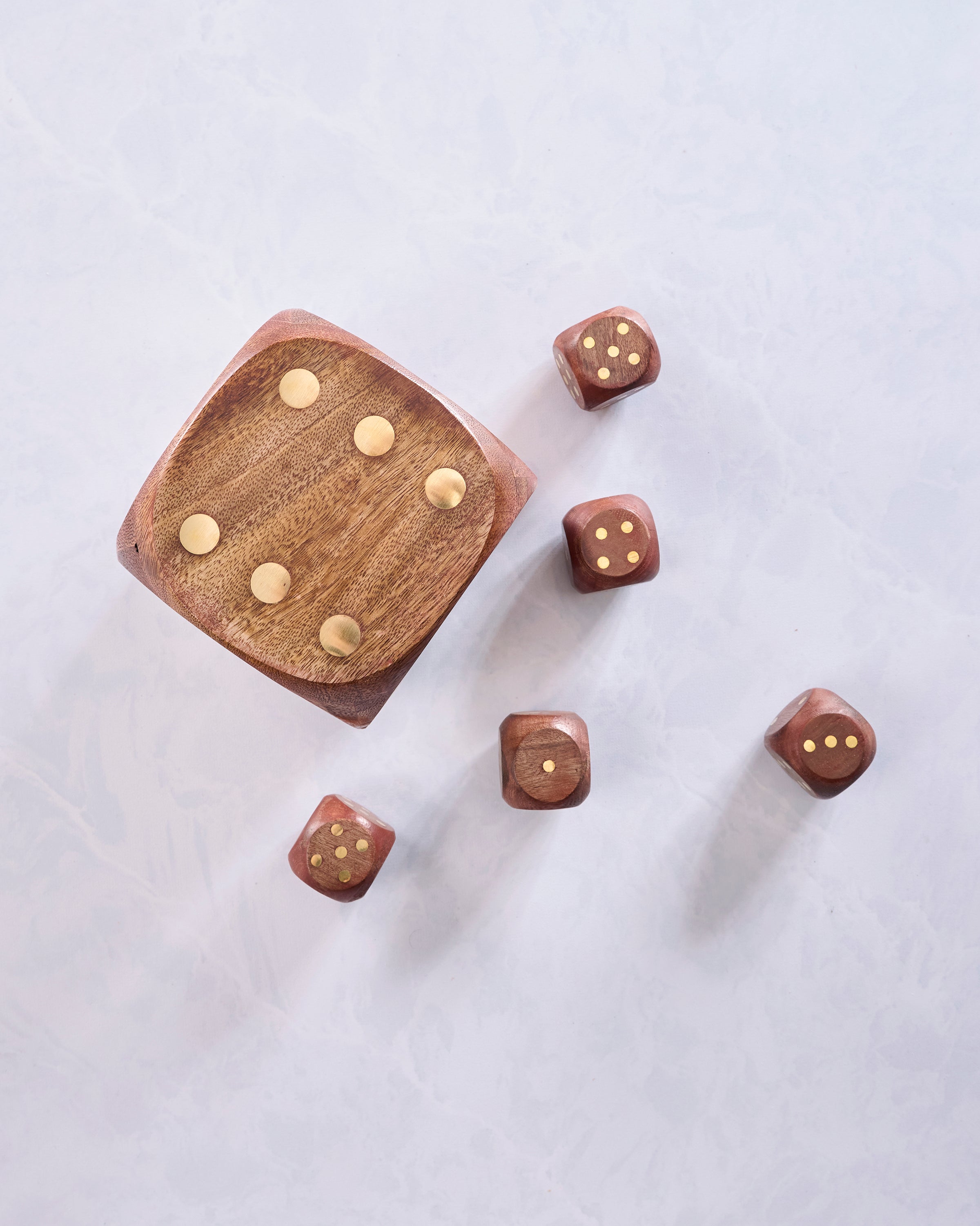 Brown - Dice Shaped Game Set - Sagebrook Home