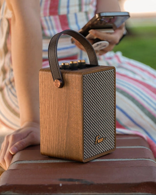 Brown - Fuse Andle Bluetooth Speaker with Handle - Fuse