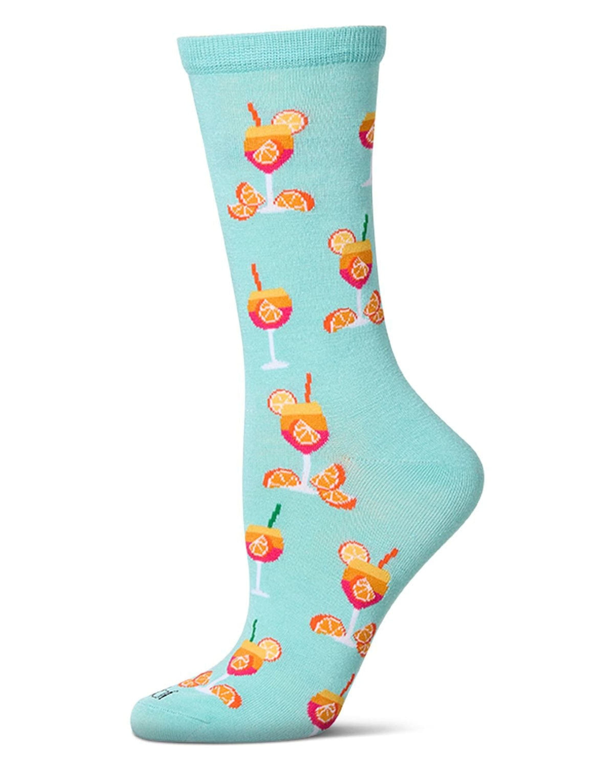 Capri Breeze - Aperol Spritz Bamboo Crew Sock - Infinity Classics International Inc.
