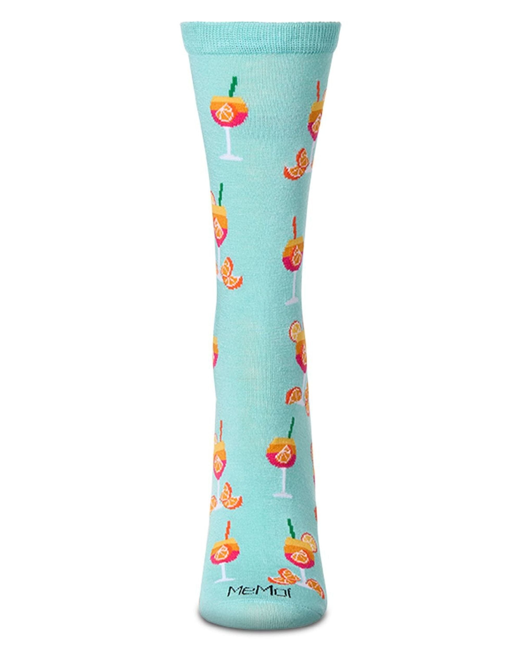 Capri Breeze - Aperol Spritz Bamboo Crew Sock - Infinity Classics International Inc.