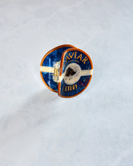 Blue - Hand Painted Caviar Claw Hair Clip - Solar Eclipse