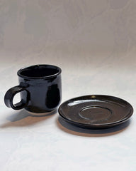 Black - Espresso Cup & Saucer - Object & Totem LLC