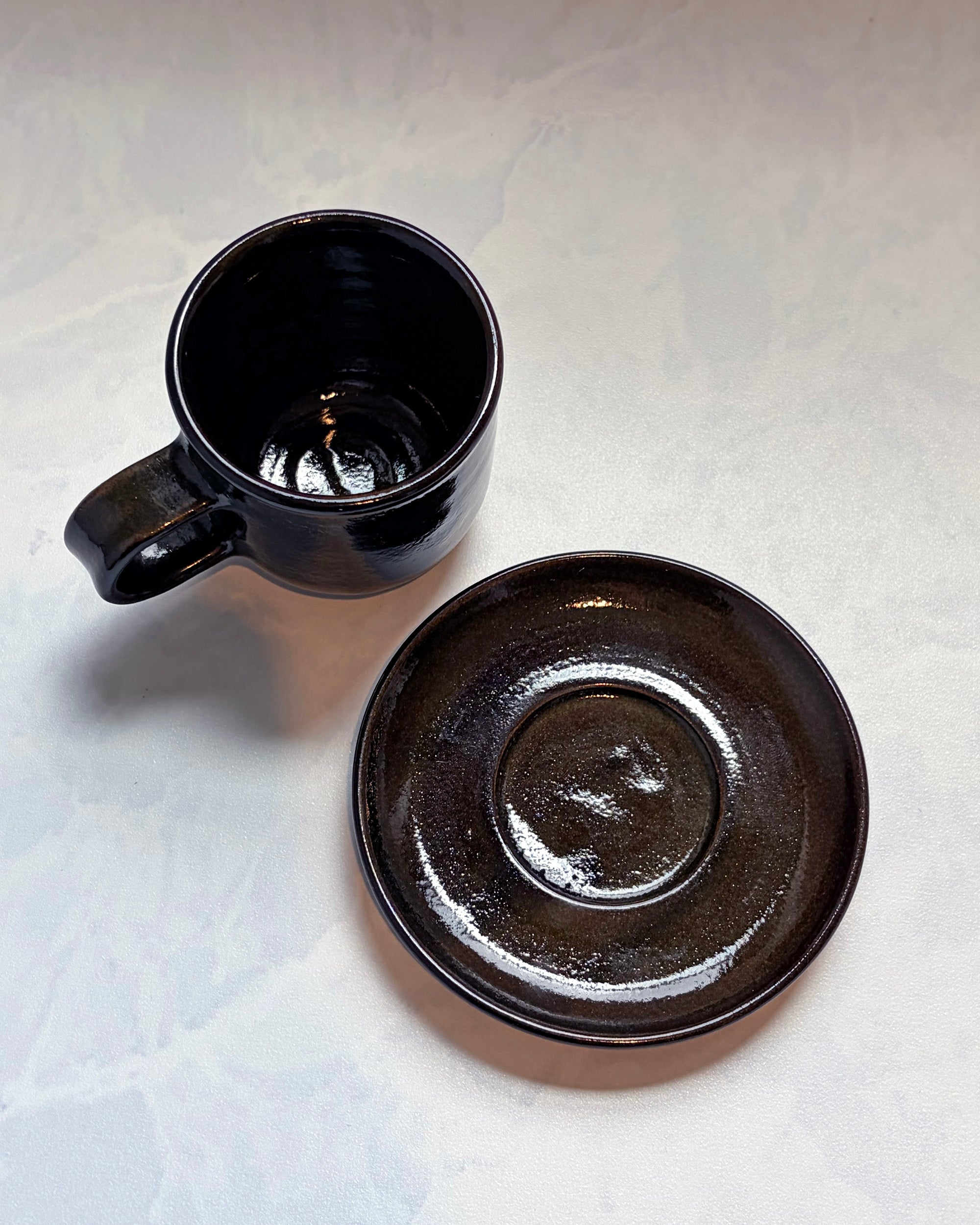 Black - Espresso Cup & Saucer - Object & Totem LLC