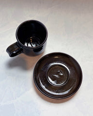 Black - Espresso Cup & Saucer - Object & Totem LLC