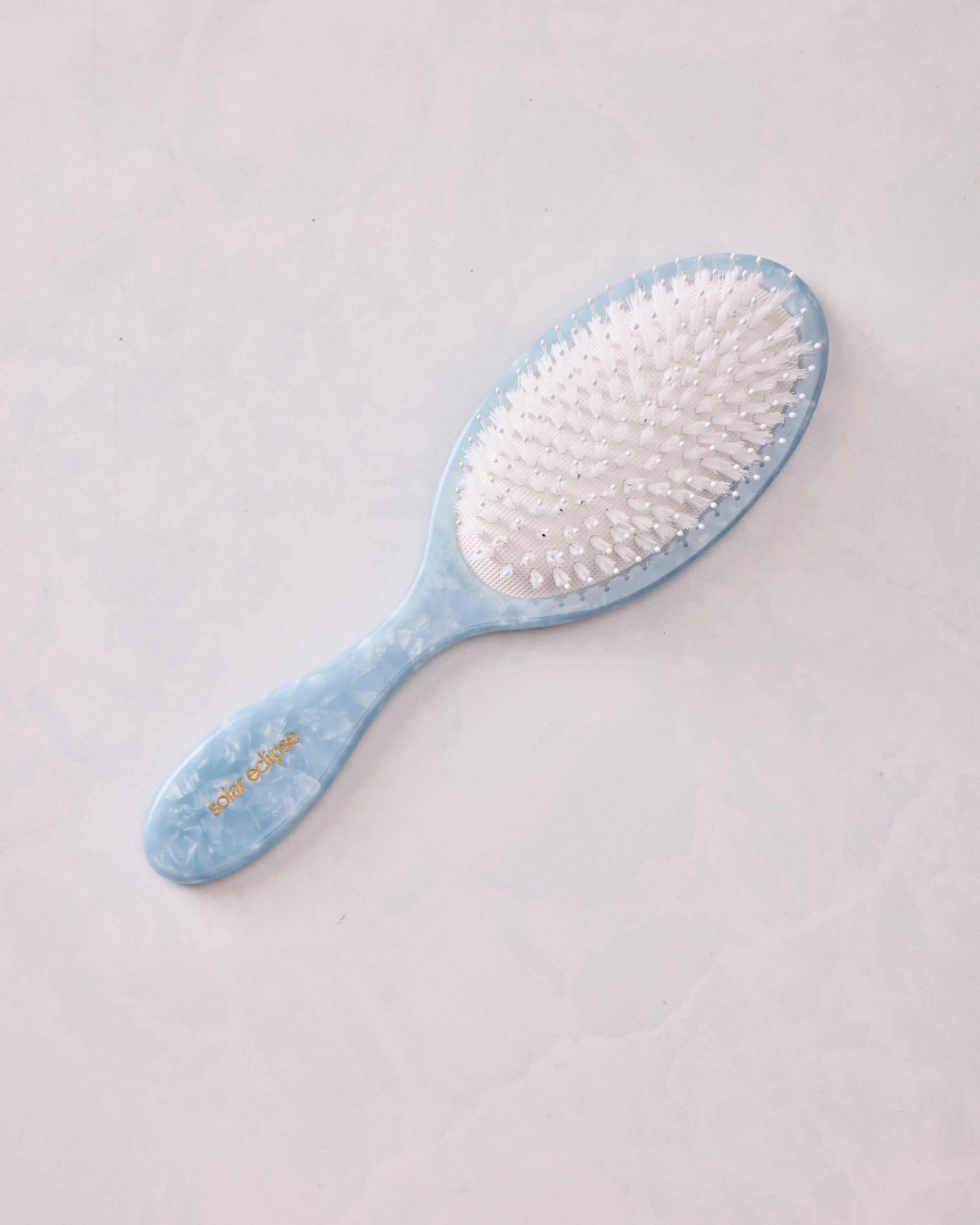 Blue Combo - Hand Painted Hydrangea Amazing Hair Day Brush - Solar Eclipse
