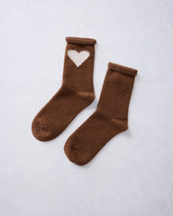 Brown - Love Cashmere Crew Sock - Hansel from Basel