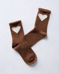 Brown - Love Cashmere Crew Sock - Hansel from Basel