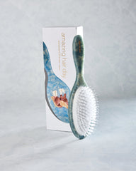 Blue Combo - Hand Painted Horse Amazing Hair Day Brush - Solar Eclipse