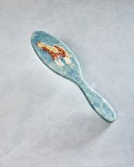 Blue Combo - Hand Painted Horse Amazing Hair Day Brush - Solar Eclipse
