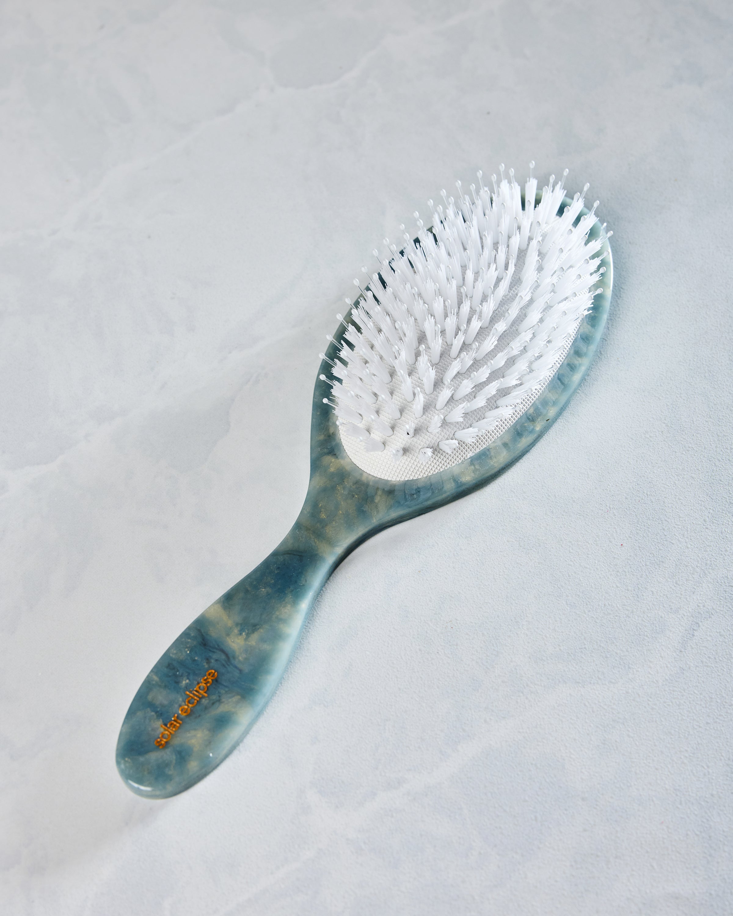 Blue Combo - Hand Painted Horse Amazing Hair Day Brush - Solar Eclipse