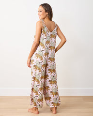 Bagheera - Eco Satin Jaipur Jumpsuit - Blush