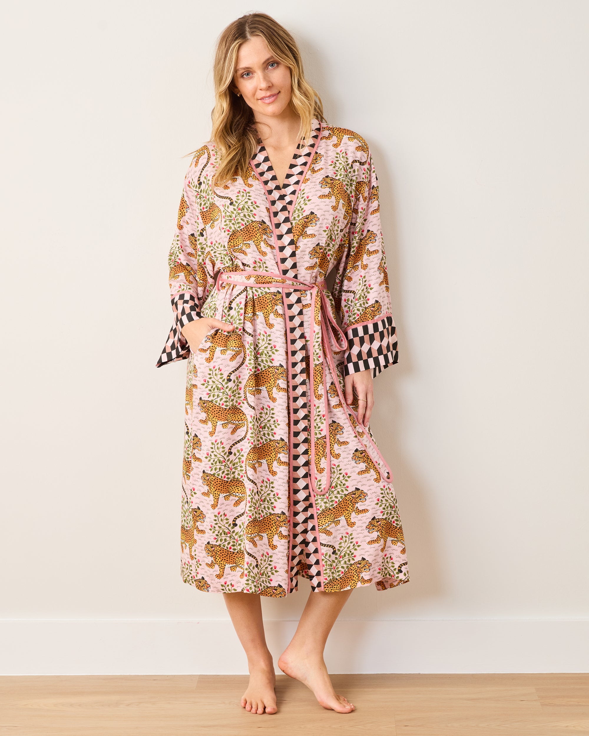 Bagheera - Eco Satin Robe - Blush