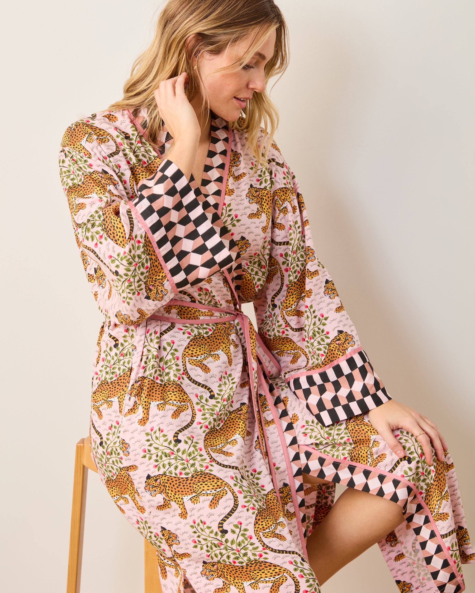 Bagheera - Eco Satin Robe - Blush