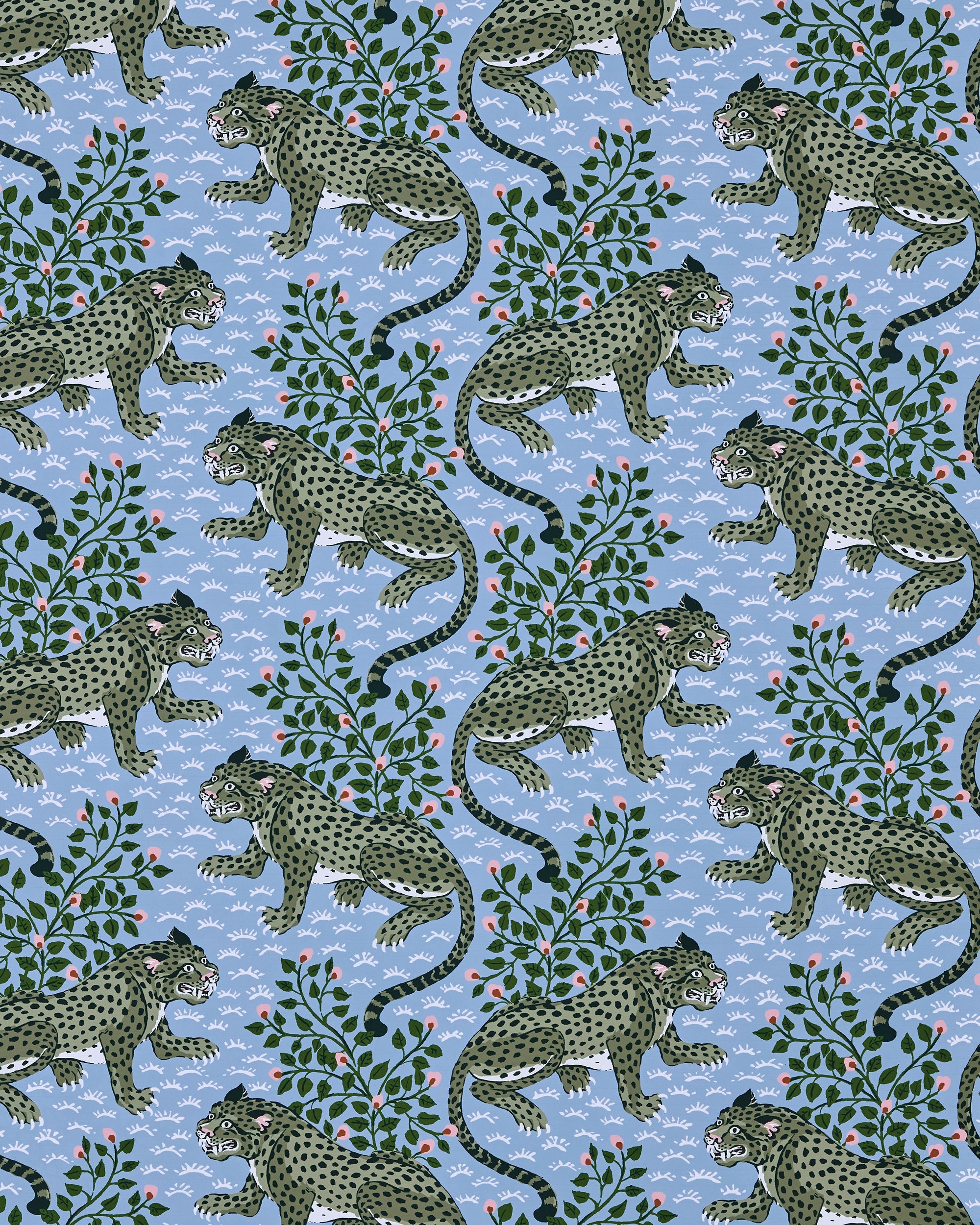 Bagheera - Peel & Stick Wallpaper - Ice Blue