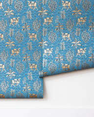 Camel's Courtyard - Wallpaper Double Roll - Gold Slate