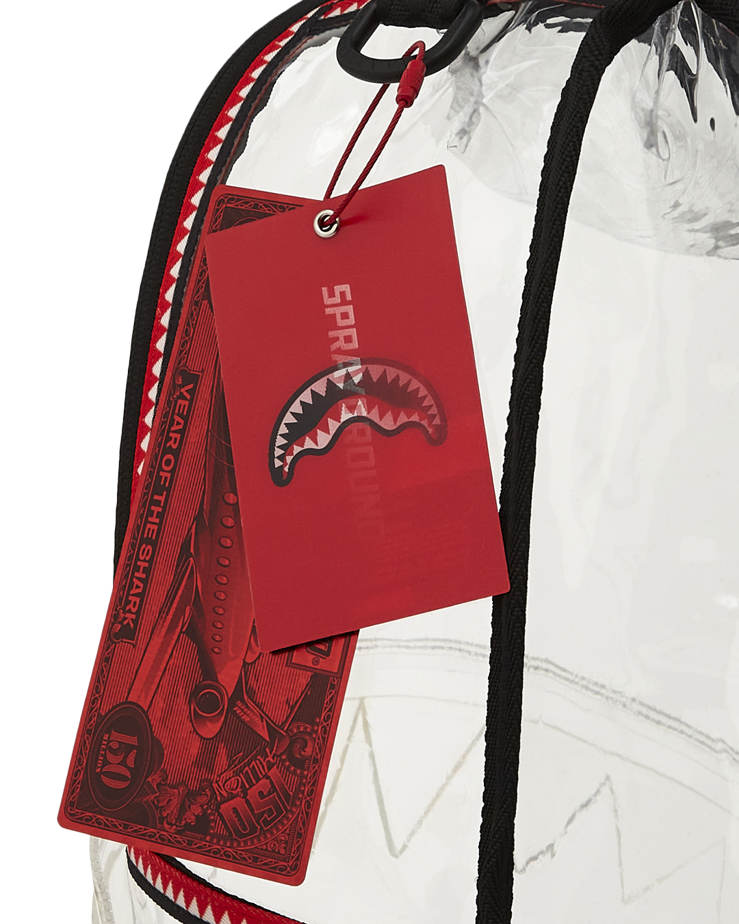 100% CLEAR BACKPACK SHARK